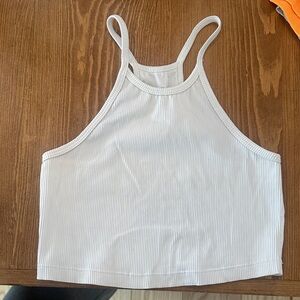 Nobull White Ribbed Women's Tank Top